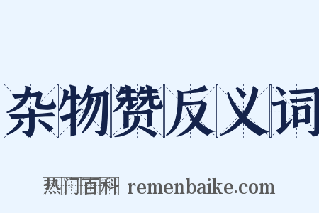 杂物赞反义词是什么意思的图片